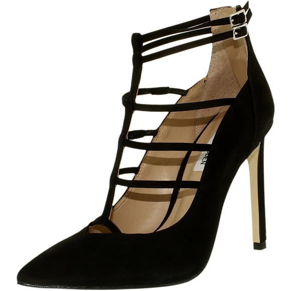 Steve Madden Black Strappy Heels - Picture 1 of 5